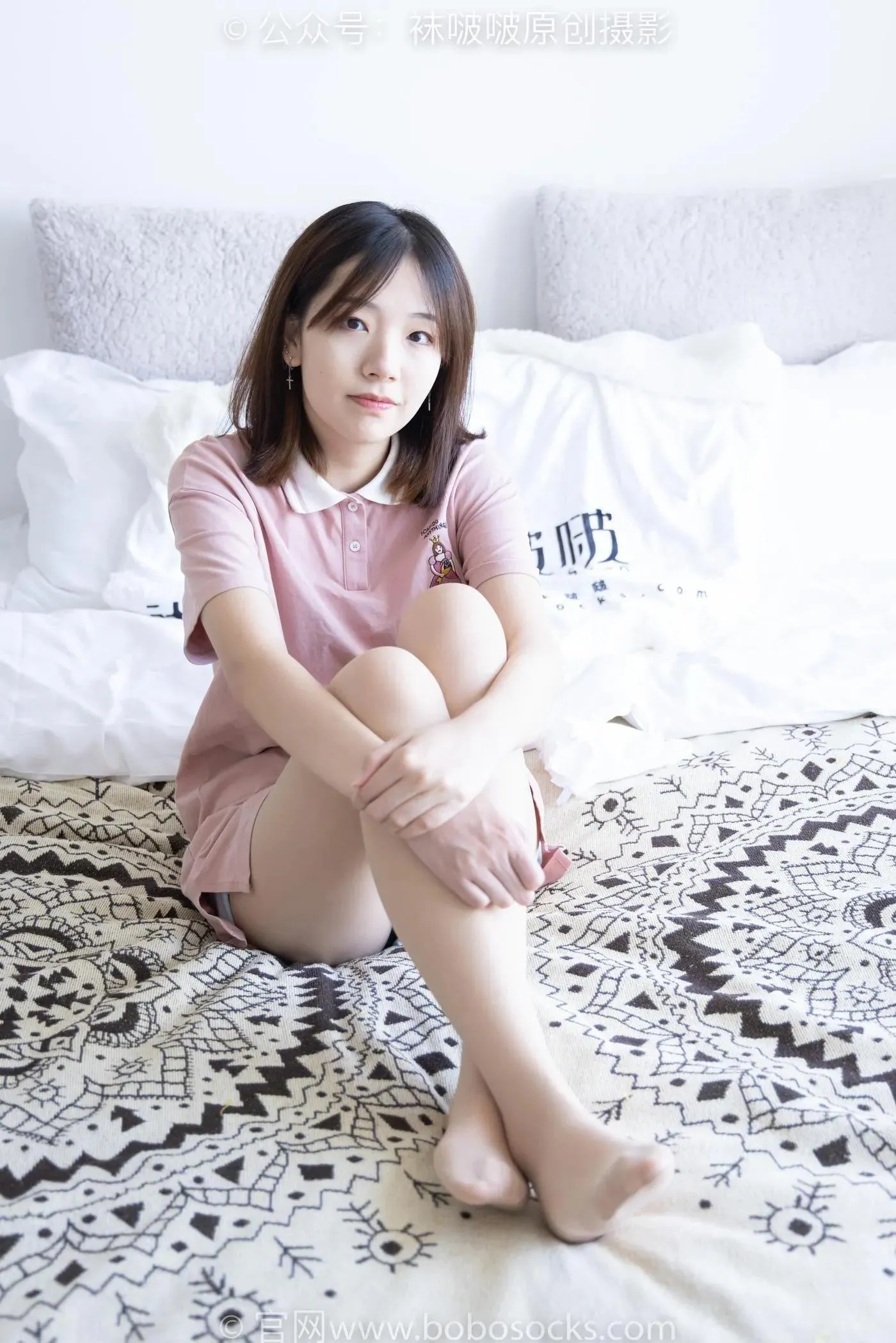 [BoBoSocks袜啵啵]NO.163 小甜豆-空军一号板鞋、白棉袜、肉丝 [135P]插图4
